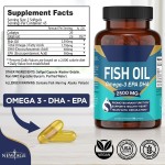 Omega 3 Fish Oil Softgels Support Brain Eye HealthSupports Heart Brain & Immunity