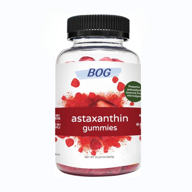 Private Label Natural Astaxanthin Vegan Gummies Antioxidant Support Berry Flavor Supplement