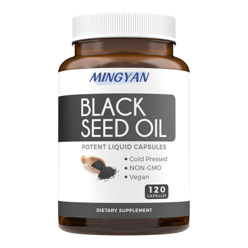 Private Label Black Seed Oil Capsules Supplement Hair & Brain & Heart Function