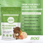 10 in 1 Mushrooms Extract Supplement Blend for Coffee & Smoothies Lions Mane Turkey Tail Reishi Chaga Shiitake Cordyceps Complex
