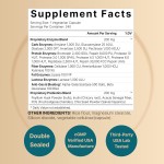 OEM Natural Enzyme Capsule Gut Cleanse Full Spectrum Digestive Enzyme & Prebiotic Veggie Capsules