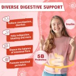 Biochealth Kids Probiotic Gummies with 5 Billion CFUs Prebiotics for Digestive Health