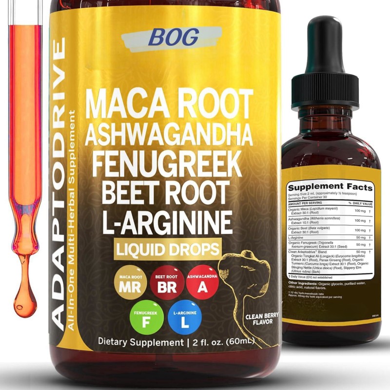 OEM/ODM Organic Maca Root Liquid Drops with Ashwagandha for Immune Support 60ml