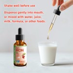 Iron Vitamin Drops Organic Liquid Iron Drops for Adults With MCT Oil Free Blood Builder
