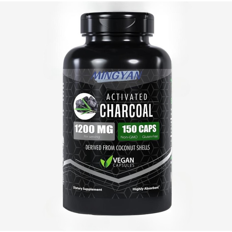 ODM/EDM Activated Coconut Charcoal Capsules Promotes Detoxification & Waste Elimination