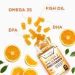 Private Label Omega 3 Fish Oil DHA & EPA Gummies Supplement for Heart Brain & Joint Support