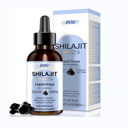 Hot Sale Shilajit Resin Organic Liquid Supplement Natural Shilajit Liquid Drop Contain 85 Trace Mineral