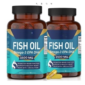 Omega 3 Fish Oil Softgels Support Brain Eye HealthSupports Heart Brain & Immunity