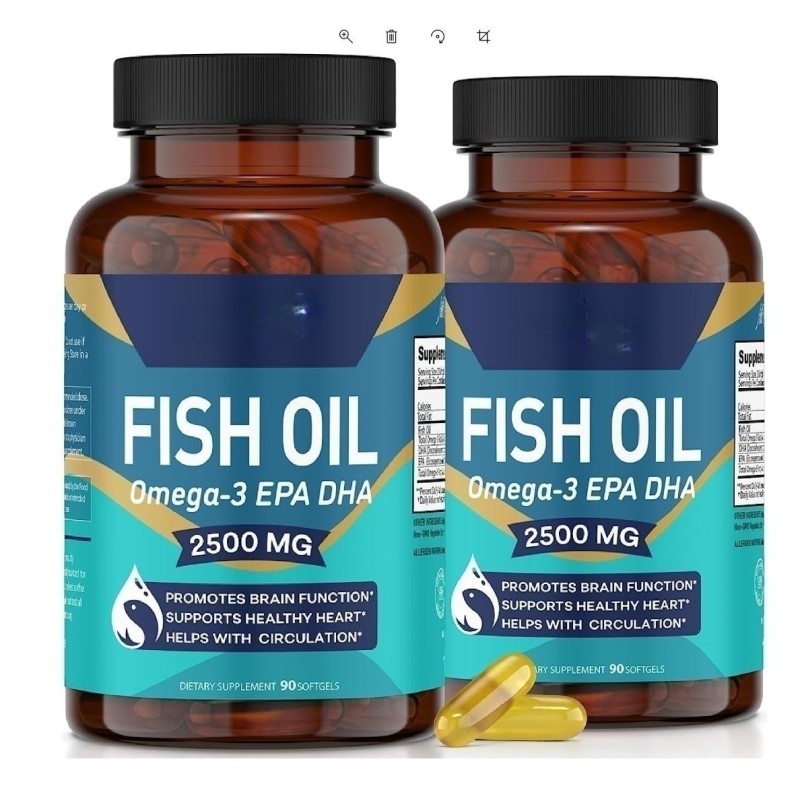Omega 3 Fish Oil Softgels Support Brain Eye HealthSupports Heart Brain & Immunity