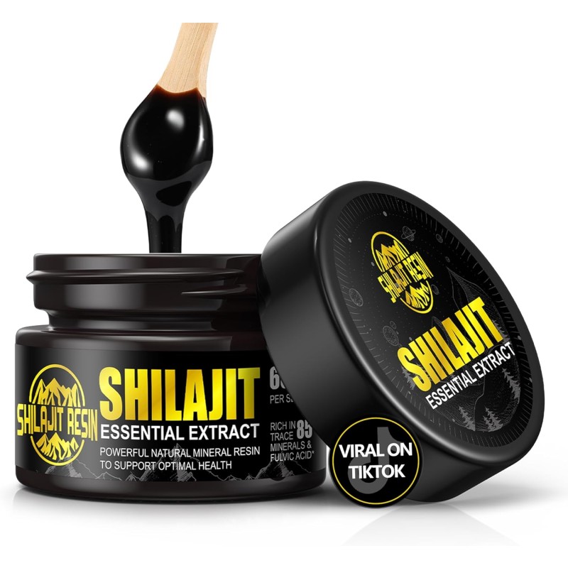 Private Label Shilajit Essential Extract Pure Himalayan Organic Shilajit Resin Focus & Energy Immunity Shilajit