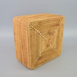 储物盒生产厂家 - 手工编织藤4格