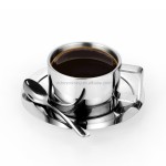 咖啡杯工厂 - 银色不锈钢手柄套装