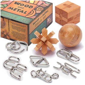 Brain Teaser Manufacturer - Metal Wooden Puzzles 9 Pack