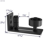 Barn Door Guide Supplier - 8 Setup Options Black Adjustable