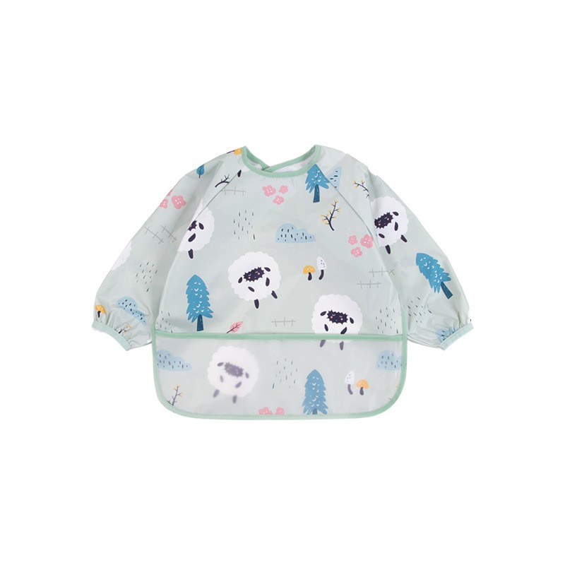 婴儿罩衣工厂 - 可定制卡通印花长袖罩衣