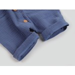 婴儿连体衣生产商 - 可定制短袖纱布连体衣