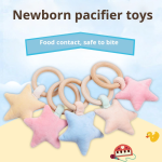 婴儿玩具工厂 - 可定制天然木环安抚玩具