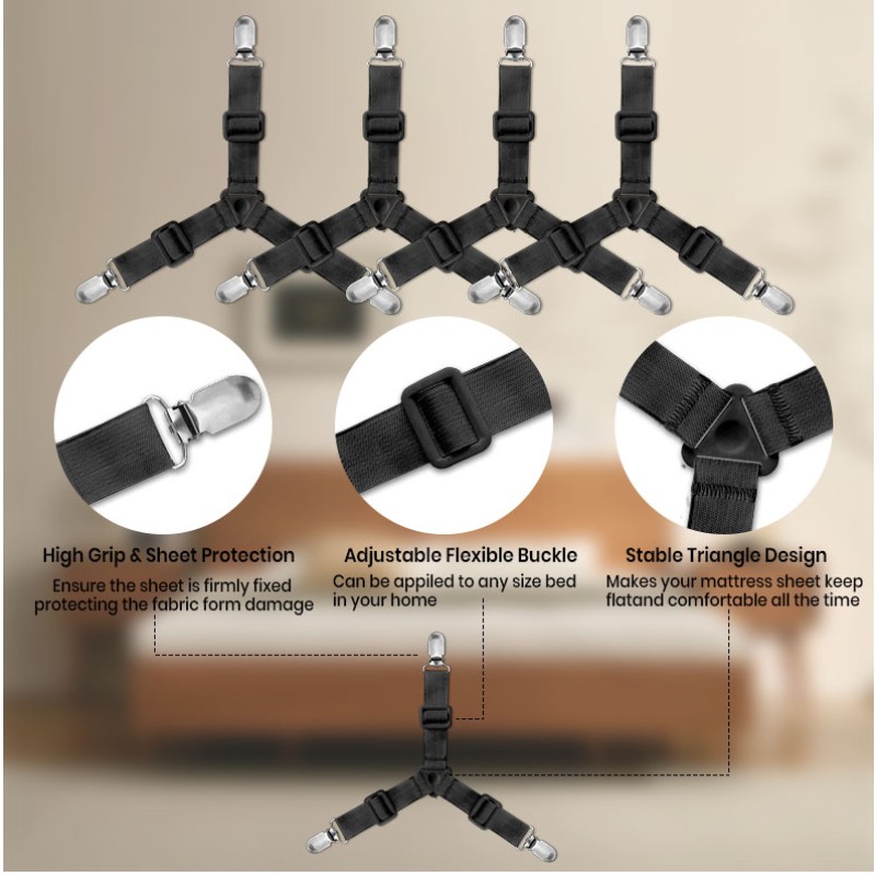 床单固定器生产厂家 - 弹性床角带夹代工