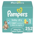 Diapers Factory - Pampers Baby Dry Size 1 252 Count