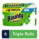 Paper Towels Manufacturer - Bounty Print 6 Triple Rolls