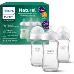 Glass Bottle Supplier - Philips Avent Natural 8oz 3-pack