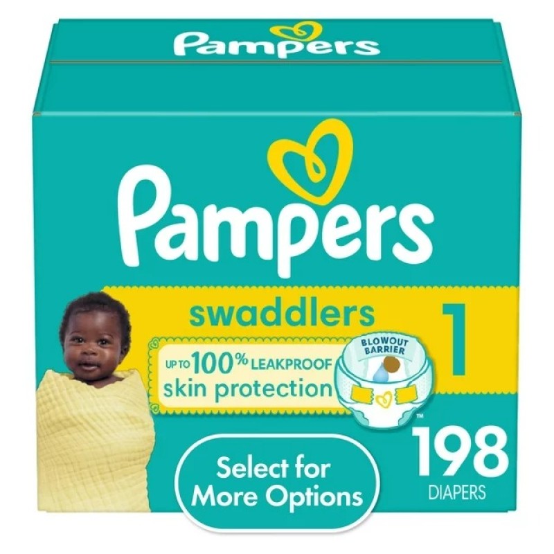 Diapers Factory - Pampers Swaddlers Size 1 198 Count