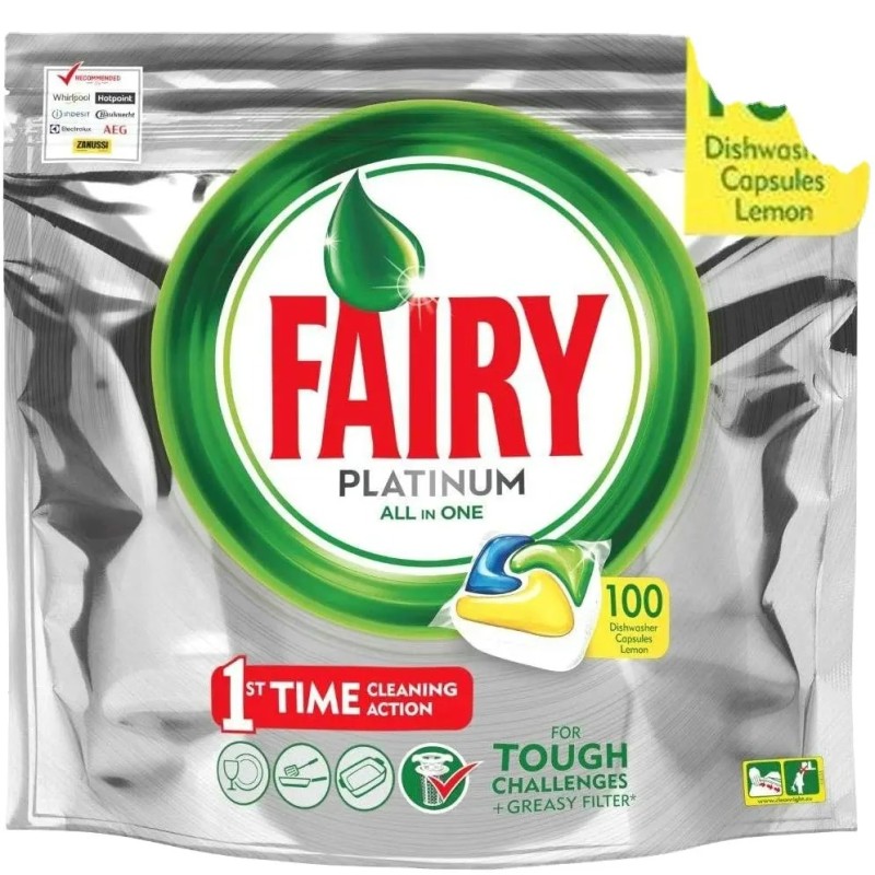 Dishwasher Tablets Manufacturer - Fairy Platinum 100 Capsules