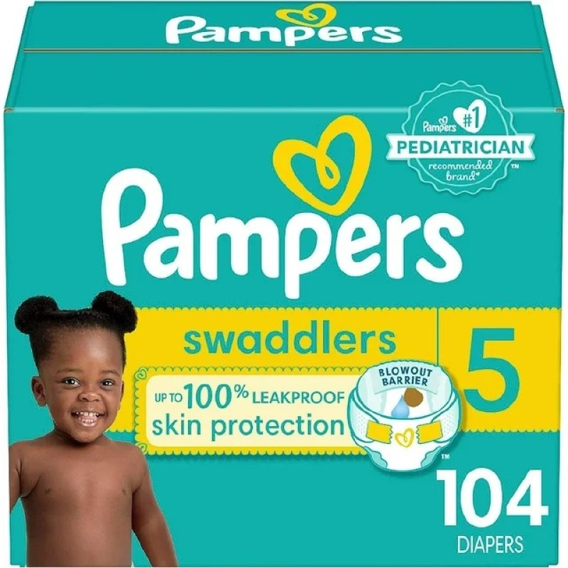 Diapers Factory - Pampers Swaddlers Size 5 104 Count