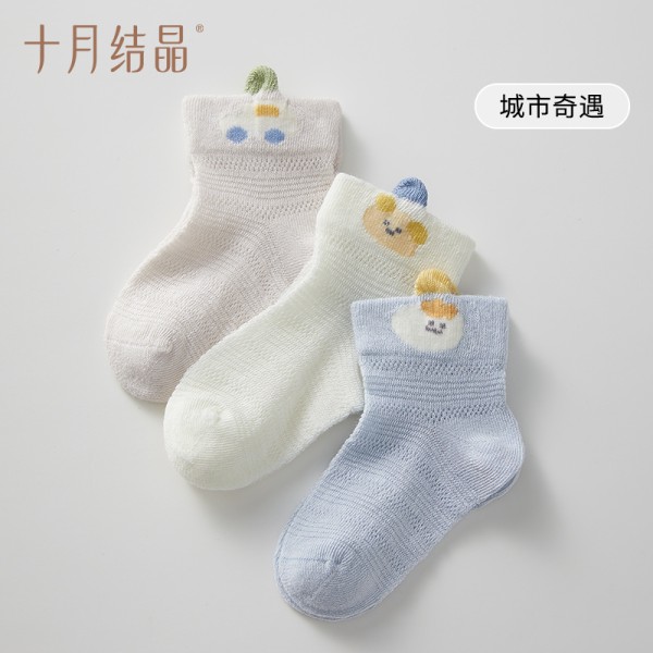 婴儿袜工厂 - 可定制棉网眼夏季袜