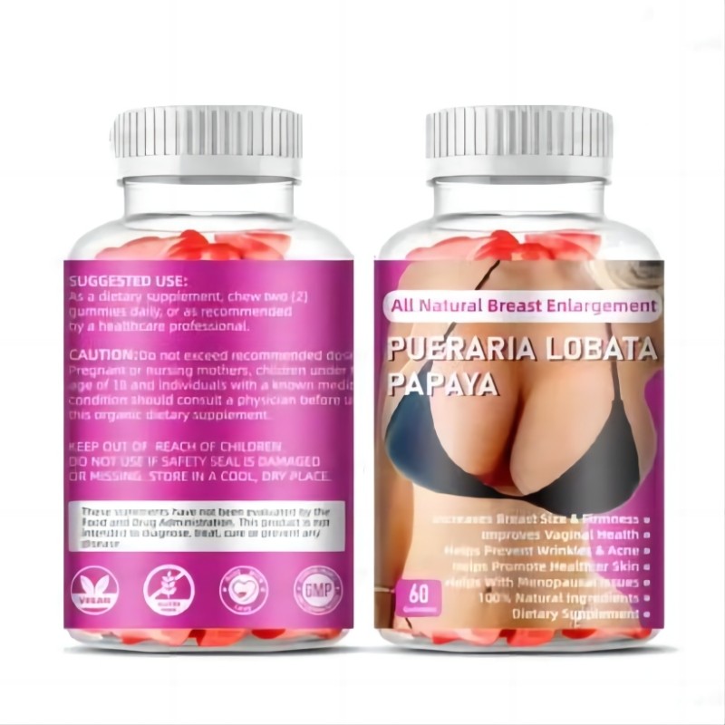 OEM Label Natural Breast Enhancement Butt Enlarge Papaya Gummies