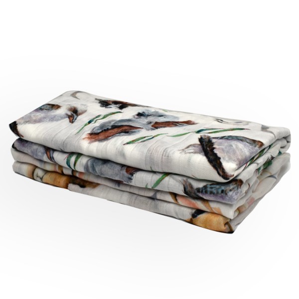 婴儿毯工厂 - 可定制有机棉纱布毯