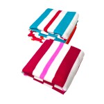 沙滩巾生产商 - 可定制环保条纹沙滩巾