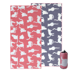 沙滩巾生产商 - 可定制再生超细纤维双面巾