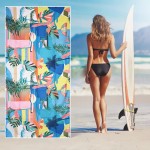 沙滩巾工厂 - 可定制编织超细纤维全印花沙滩巾