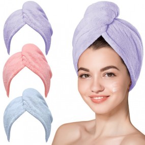 Hair Towel Manufacturer - OEM Custom 3 Pack Microfiber Turbans