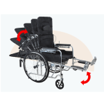 Steel Wheelchair Factory - OEM Custom Reclining Wheelchair for Disabled