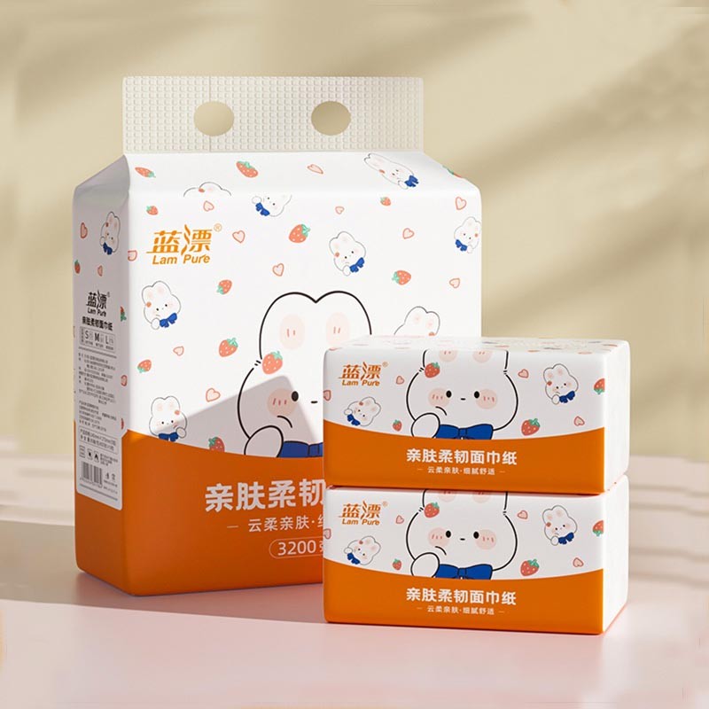 竹浆面巾纸供应商 - 环保400抽定制