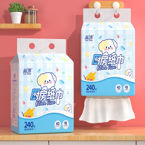 Kitchen Paper Supplier - Virgin Wood Pulp Wall Hanging 240 Sheet