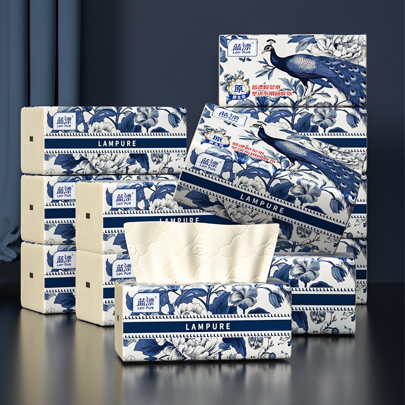 竹浆面巾纸生产厂家 - 4层280抽批发价格