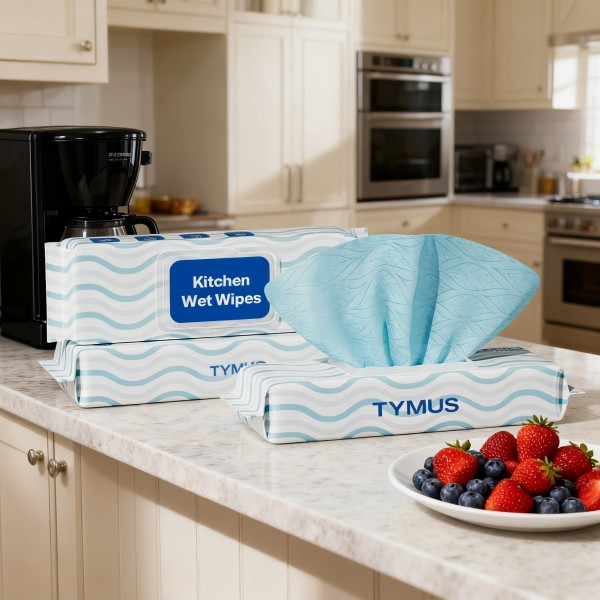 厨房湿巾生产商 - 可定制无纺布油污湿巾