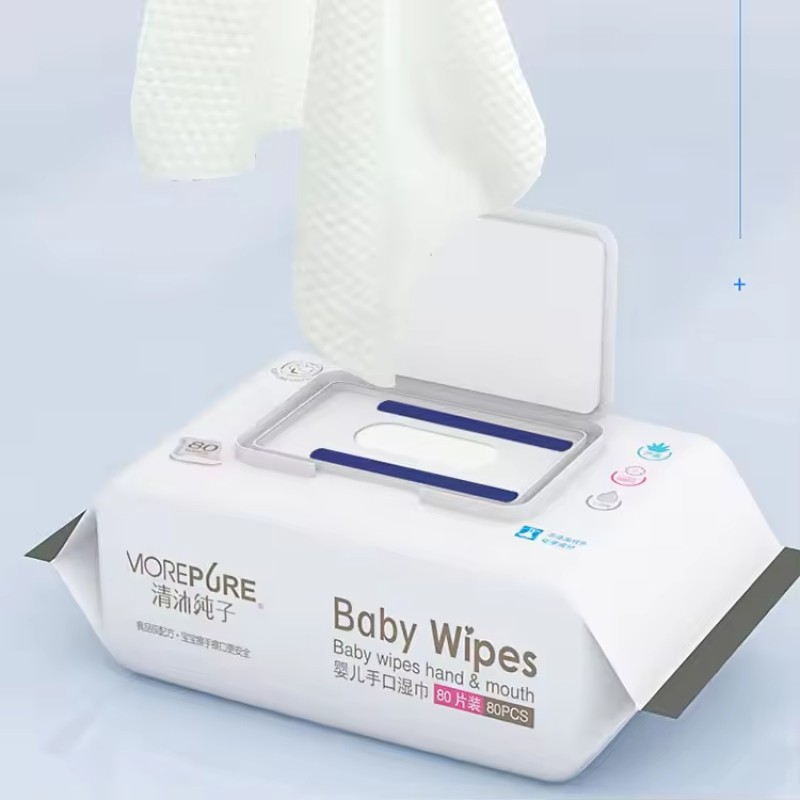 Baby Wipes Manufacturer - Disposable 80pcs Eco Biodegradable Mini Wipes Container