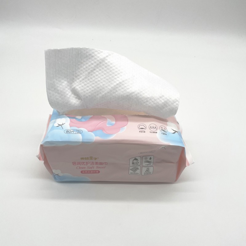 Cosmetic Wipes Manufacturer - 80pcs 100% Cotton Disposable Face Towel Makeup Dry