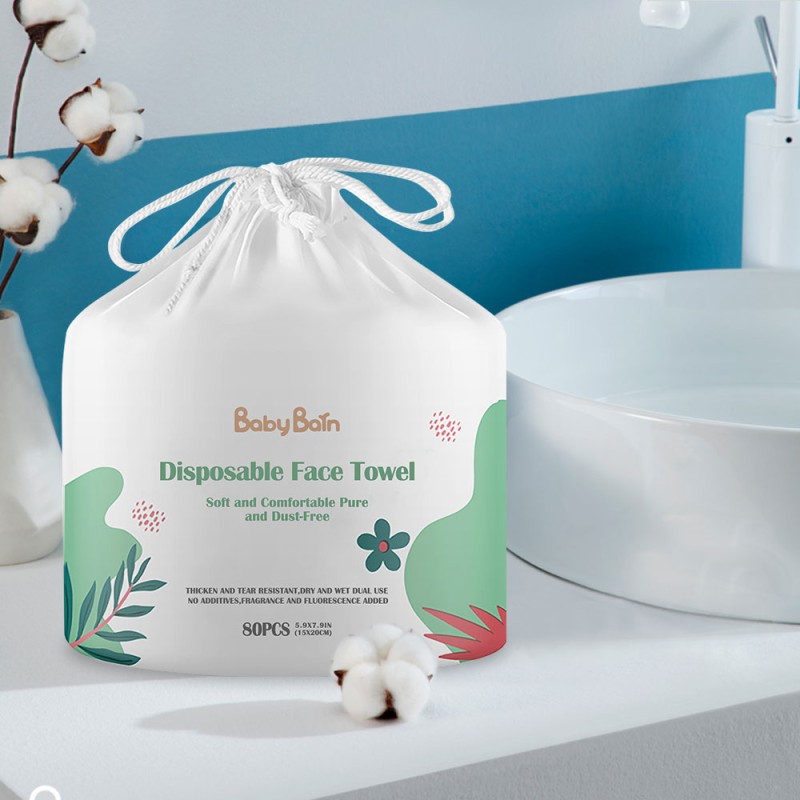 洁面巾厂家 - 加厚棉柔干式一次性卷巾热销