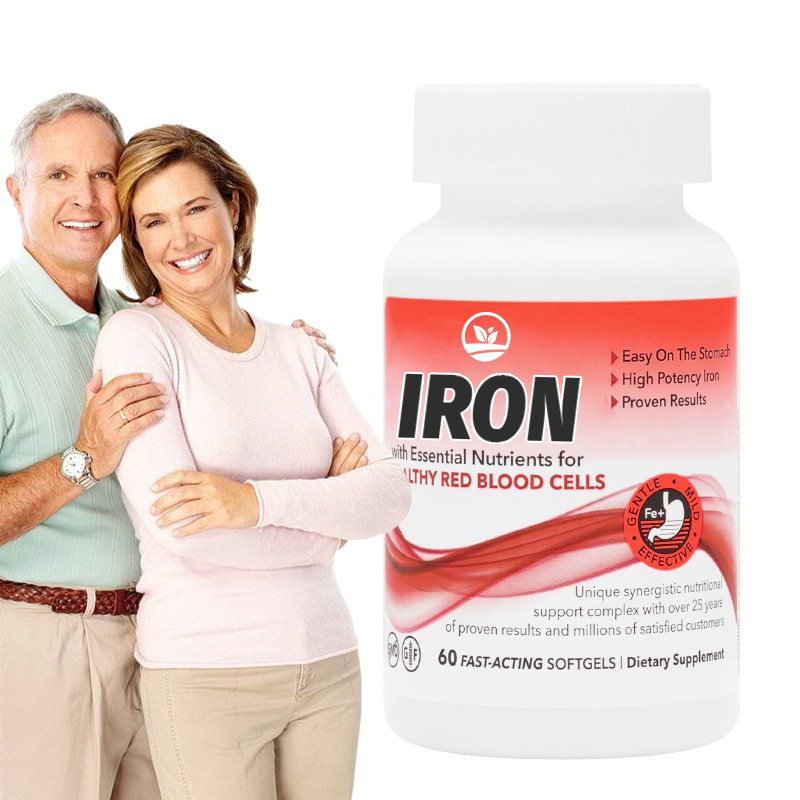 OEM /ODM Private Label Capsules 60 Soft Capsules with Vitamin C and Iron Blood Health Support Herbal Supplement