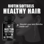 Private Label Biotin Softgels Capsules 10000mcg Organic Keratin Capsule for Hair Skin and Nails Vitamins Supplement