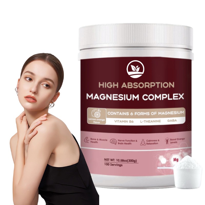 OEM Vegan Pure High Absorption Herbal Magnesium Complex Extract Powder Vitamin B6 L - Theanine Powder Herbal Supplements