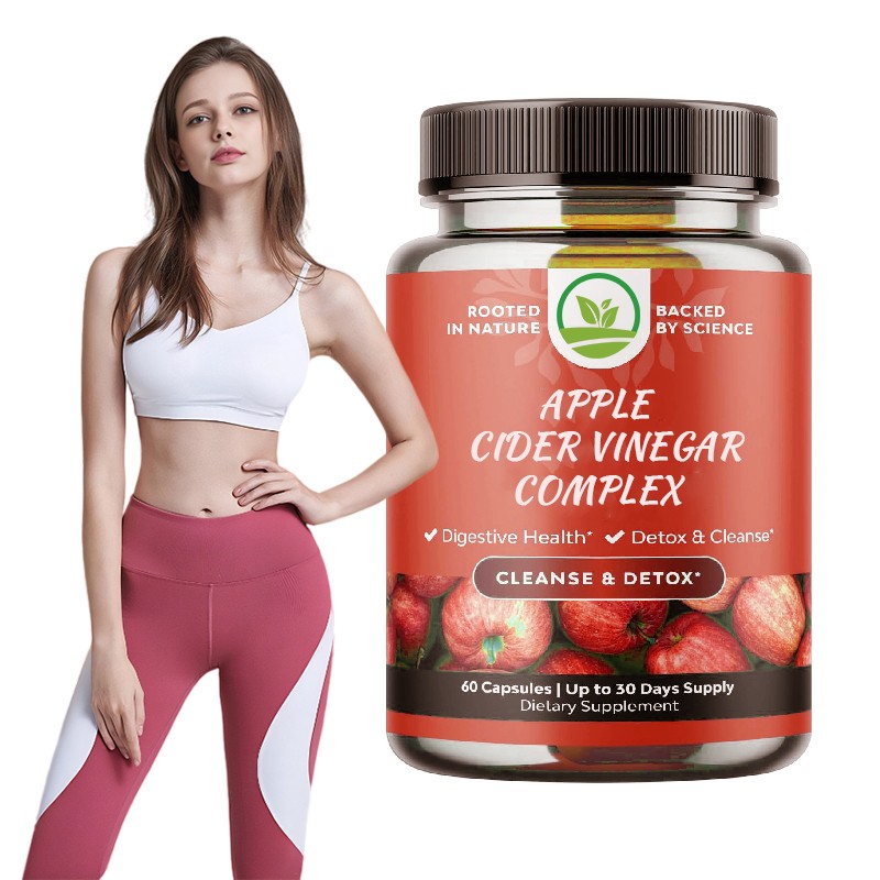OEM Vegan Fat Burn Slimming Apple Cider Vinegar Extract Supplement Capsules ACV Women Slimming Pills for Gut Health Digestive