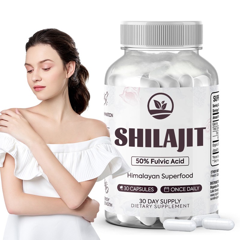 OEM Private Label Natural Pure Fulvic Acid Healthcare Supplement Shilajit Extract Capsules Himalayan Shilajit Capsule