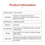 Manufactory Vegan Cranberry Tablets for Immunity and Skin Health Support Collagen Tablets for Adult Herbal Supplement