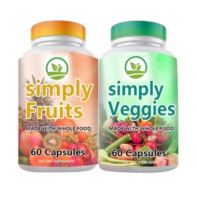 OEM Whole Food Superfood Capsules - 90 Fruit & 90 Veggie Blend, Rich in Natural Vitamins & Minerals